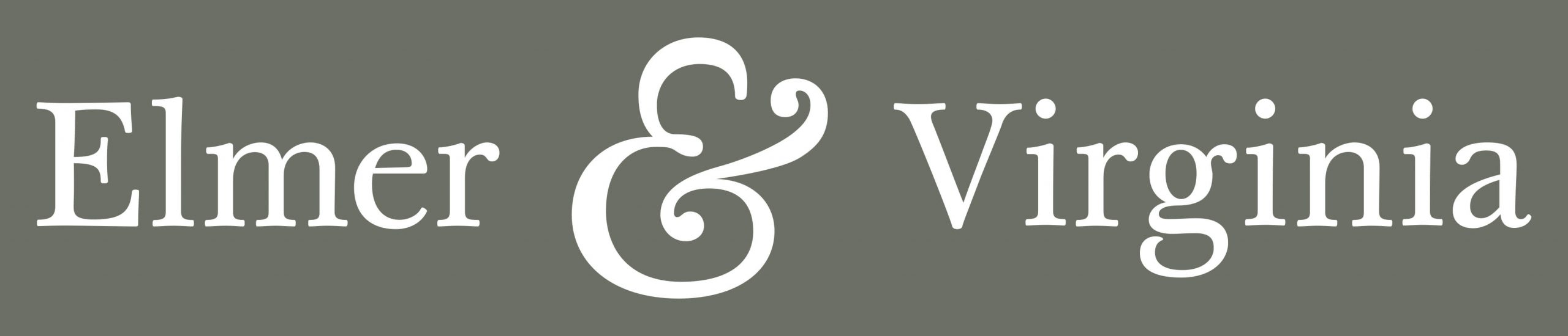 Logo on book. Elmer and Virginia